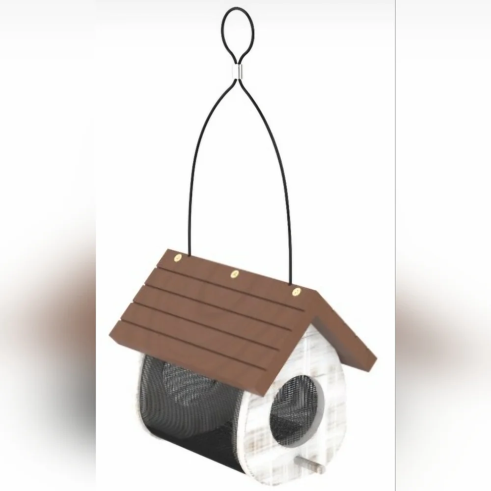 New White Cling Wooden Bird Feeder